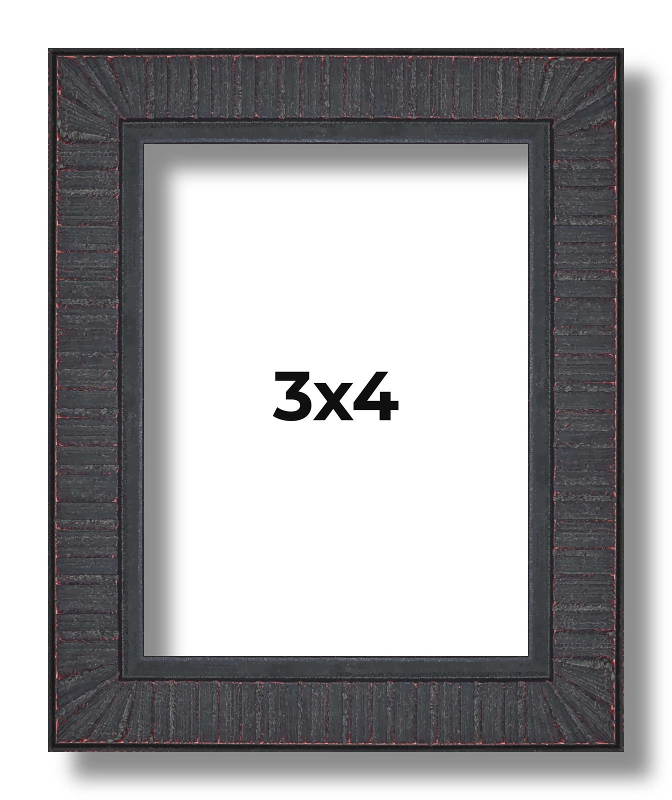 3×4 In Rustic Brown Real Wood Picture Frame Width 0.75 inches | Interior Frame D