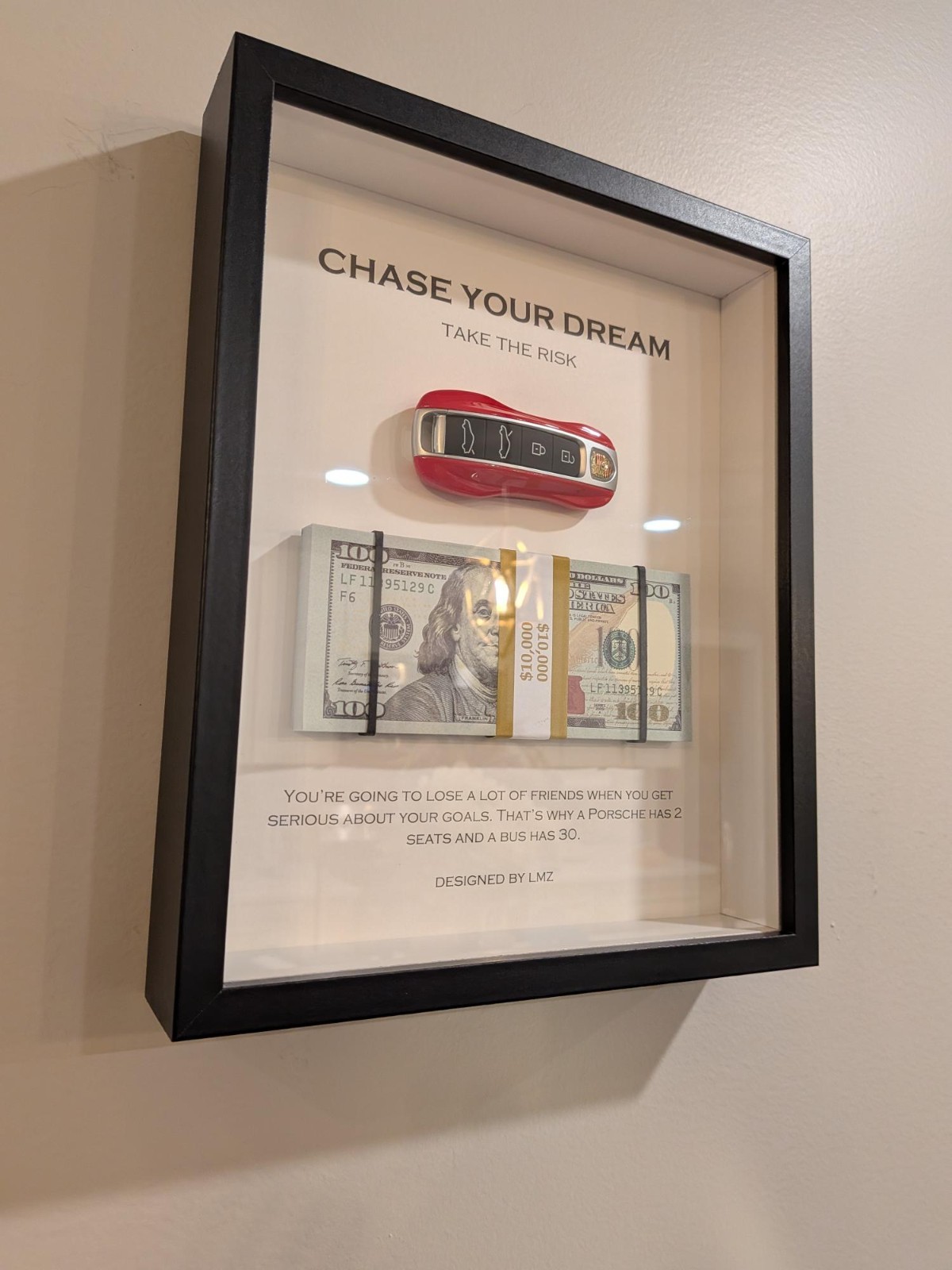 3D Money / Key Wall Art Frame 8.75&Prime; x 10.75&Prime;