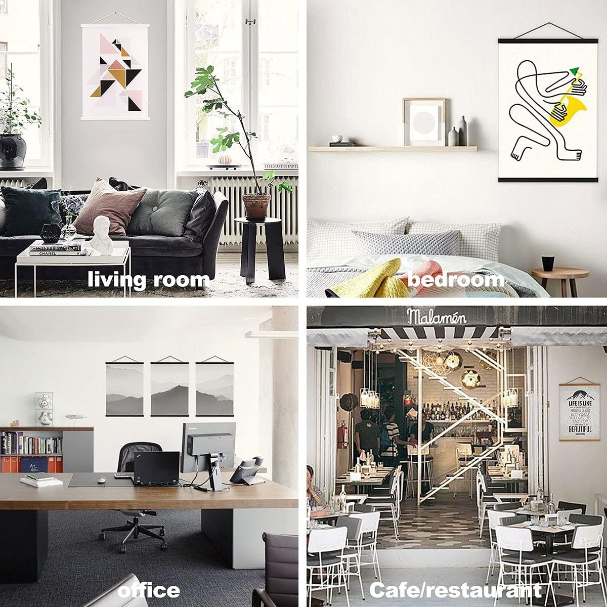 Stylish 12×18 & 12×24 Magnetic Poster Frame in Black – Change Artwork Seamlessly
