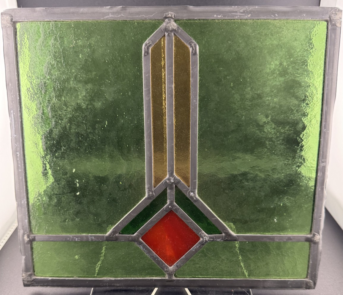 Stained Glass Suncatcher – 9&Prime; x 10&Prime; – Hand‑Blown Glass – Multicolor