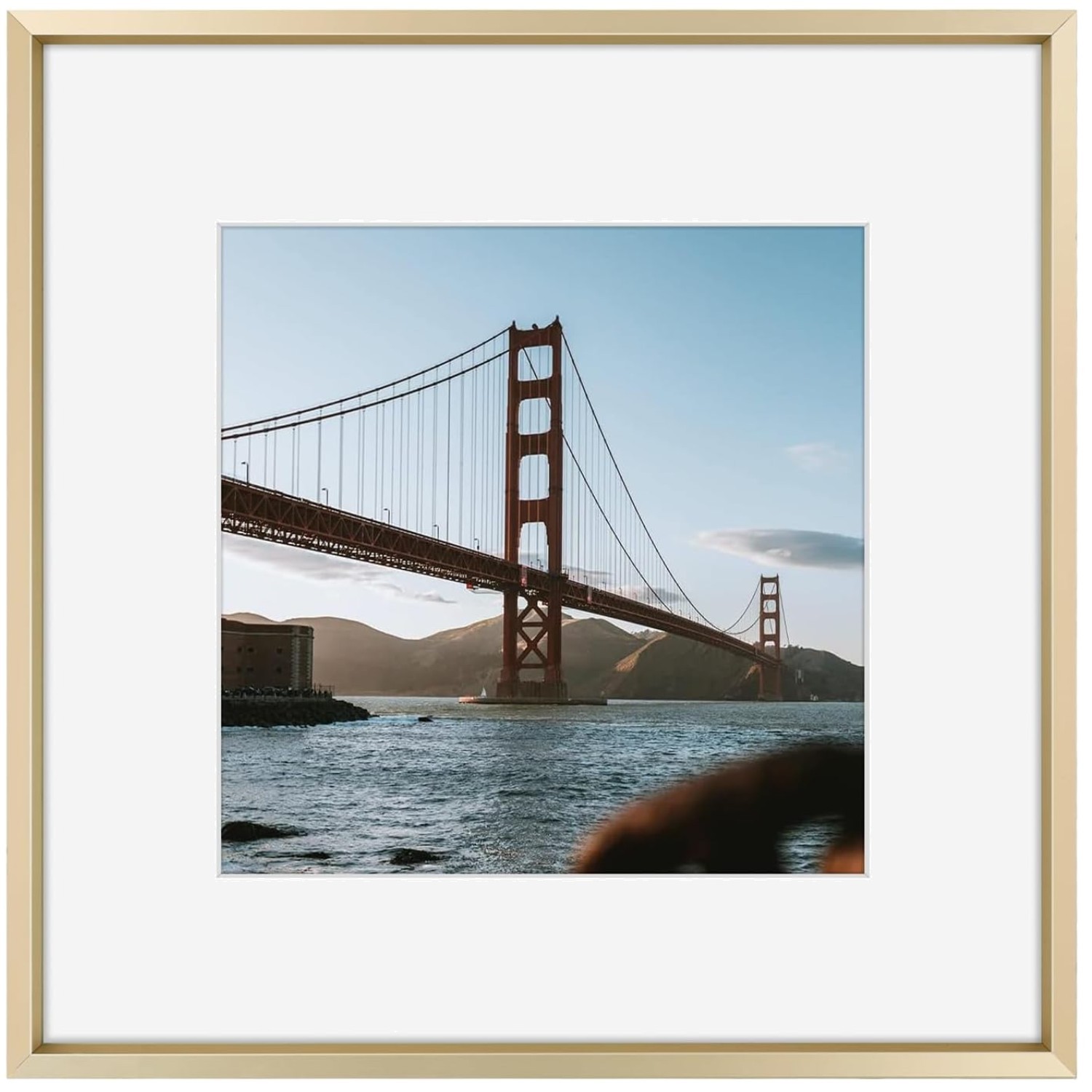 Stylish Gold Aluminum Frame for 8×8 Picture