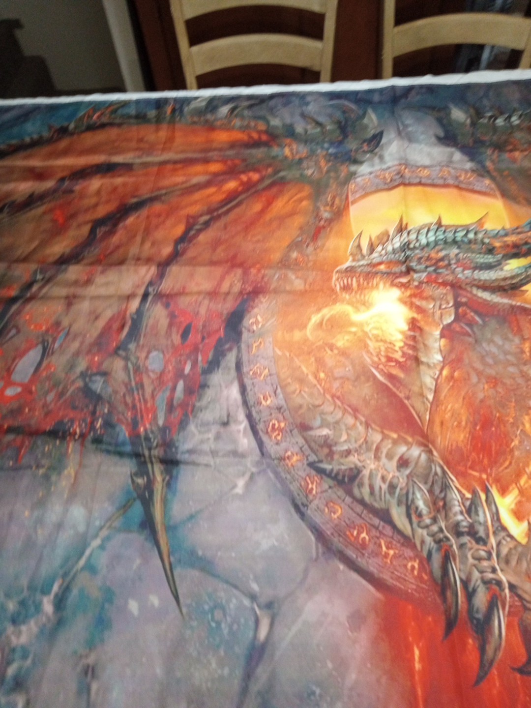 Dragon Tapestry Flag Banner Wall Hanger 58.5 X 38.5 Inches Diablo Style Fantasy