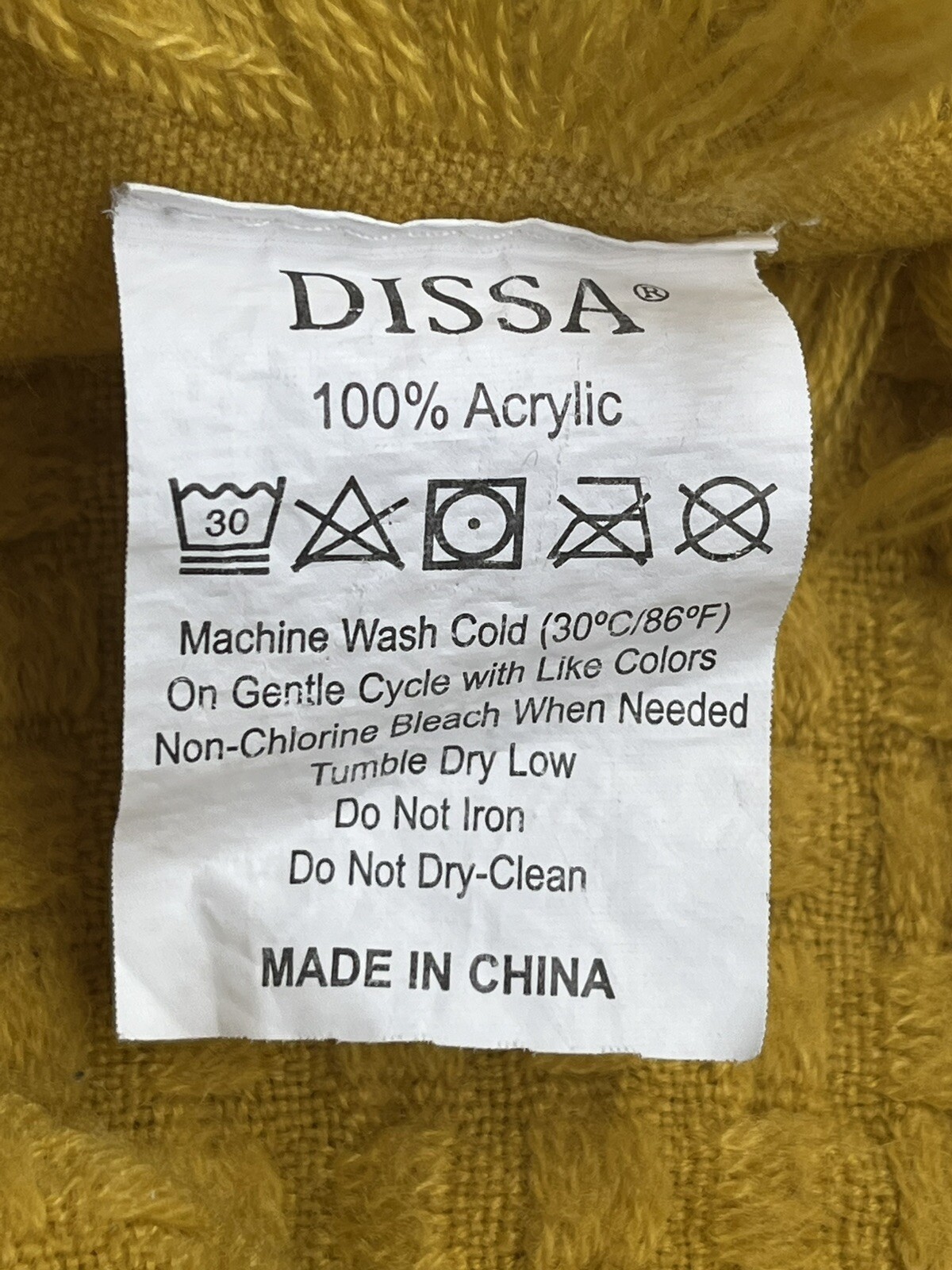 Dissa Knitted Decorative Throw Blanket Mustard Cozy Chunky Knit Home Decor