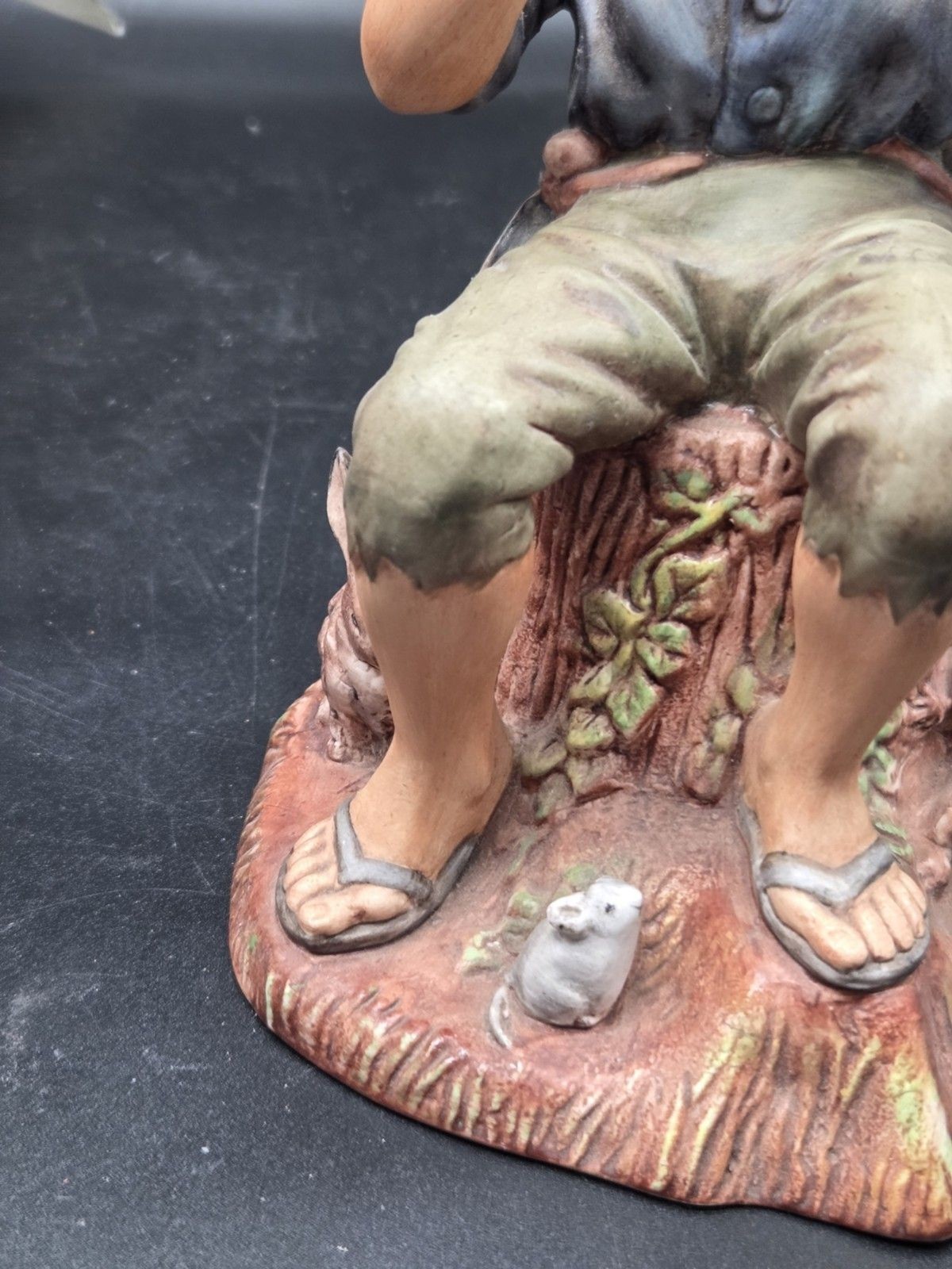 Royal Doulton England Figurine Dream Weaver Man Playing Pipes W Rabbit Squirrel