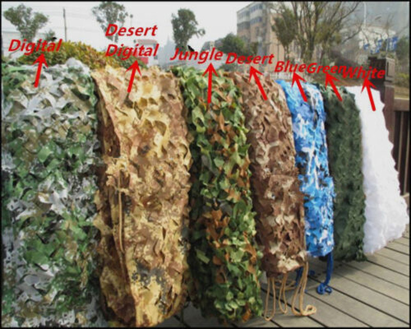 Camouflage Net Military Oxford Hunting Camping Sunshade Netting Customized Size