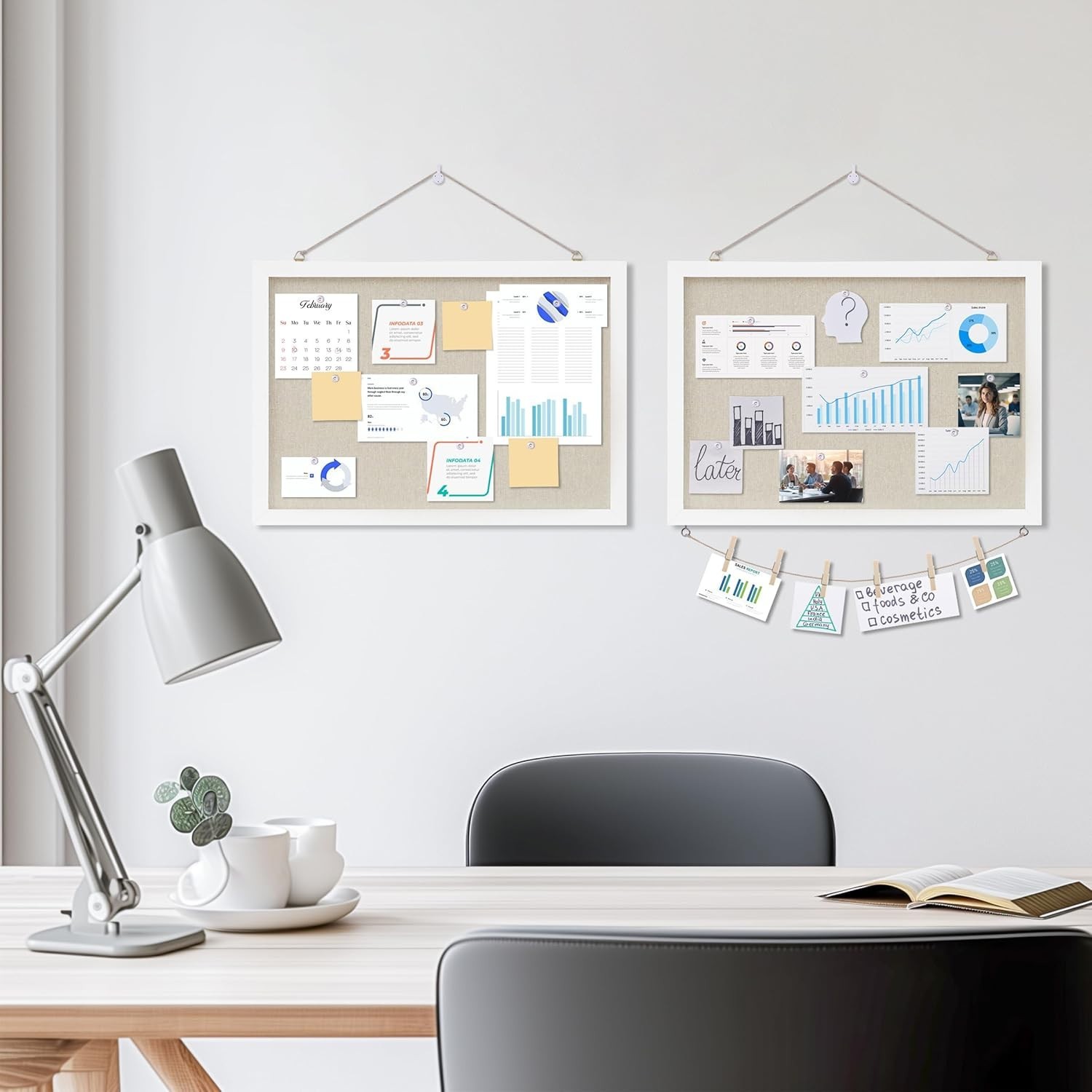 Decorative Cork Board 12&Prime;x17&Prime; Wall Mount for Home Office or Vision Board