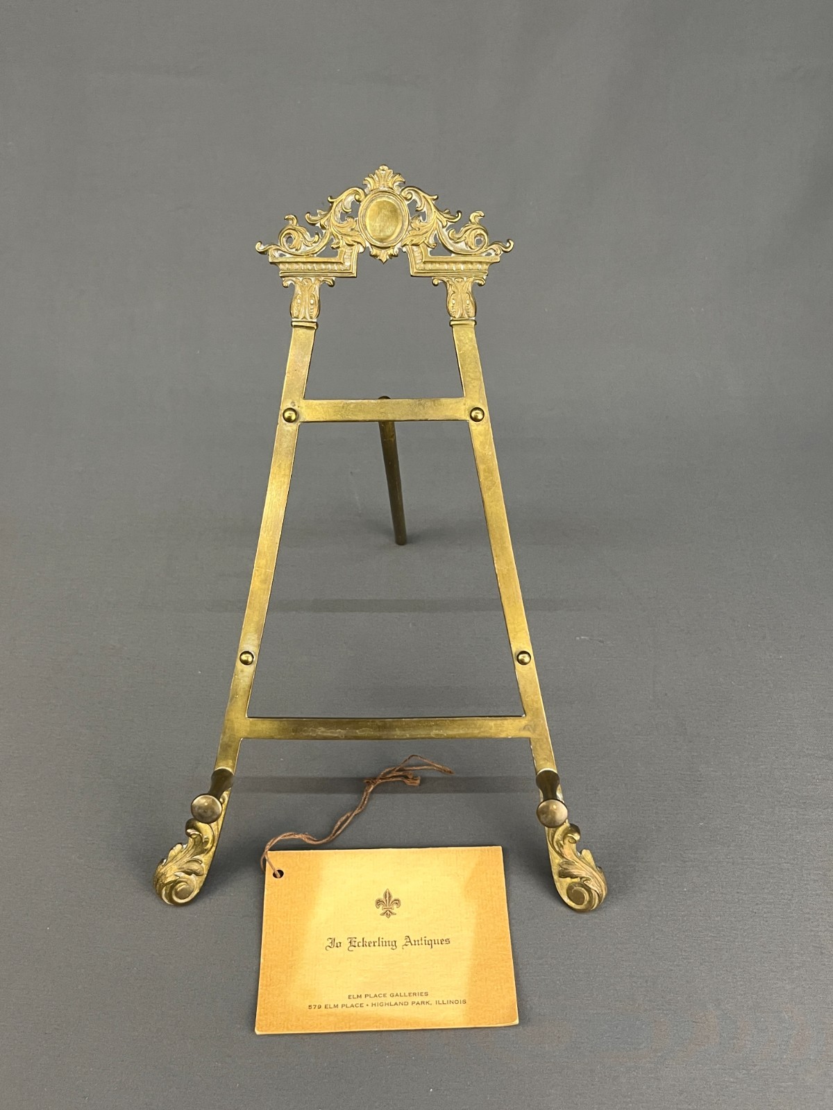 Victorian Ornate Brass 12&Prime; Table Top Art Nouveau Easel