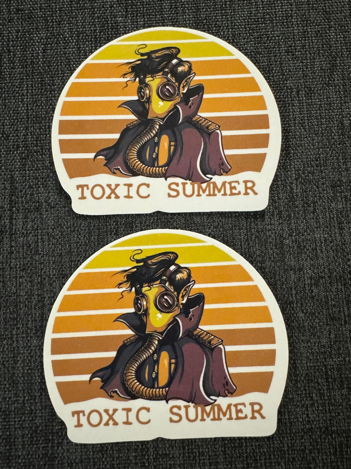 Lot (2) TOXIC SUMMER 2&Prime; x 2 1/2&Prime; Festival Logo STICKERS Fast! FREE SHIP!