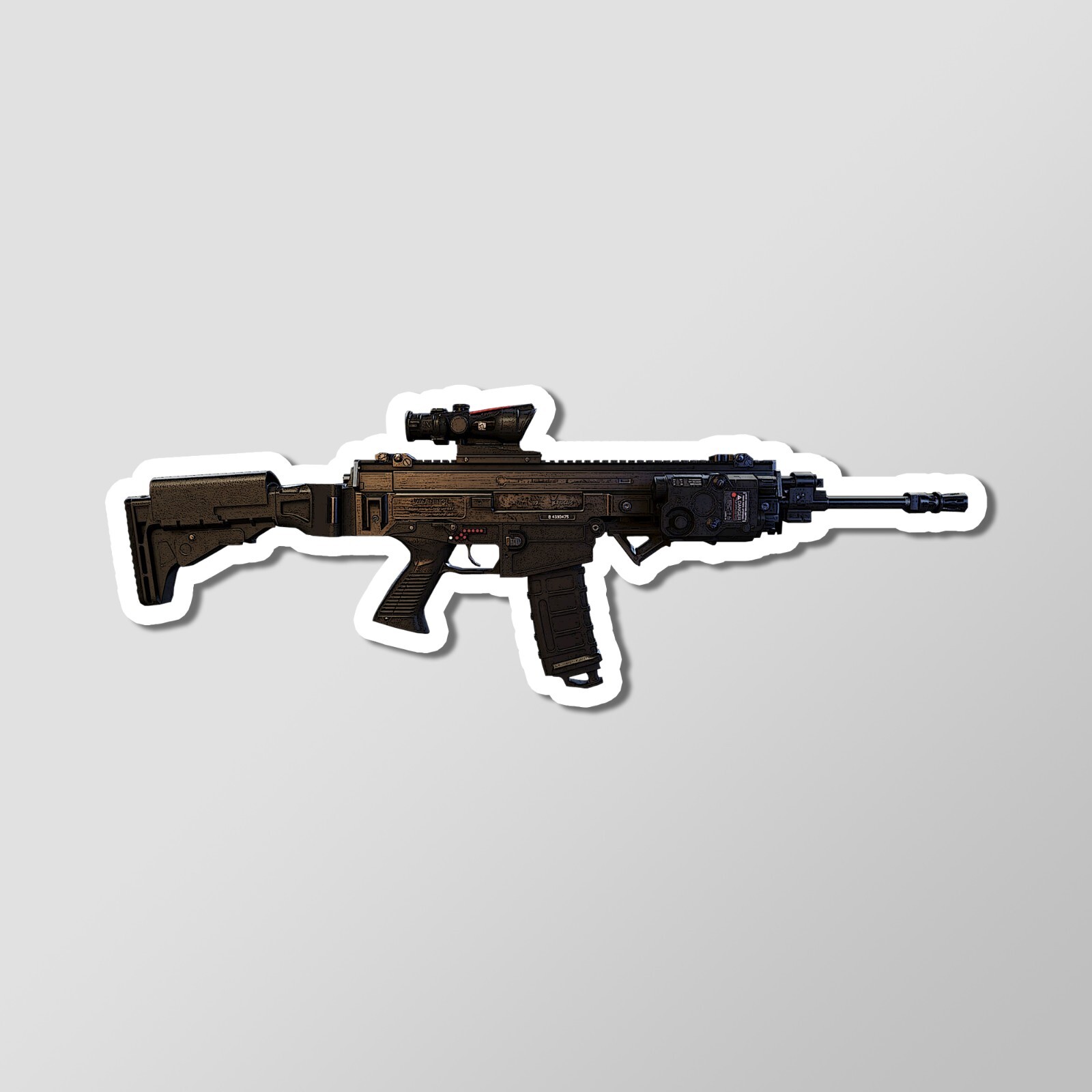 Bren 805 Rifle Gun – Laptop Sticker Vinyl 4&Prime; Wide