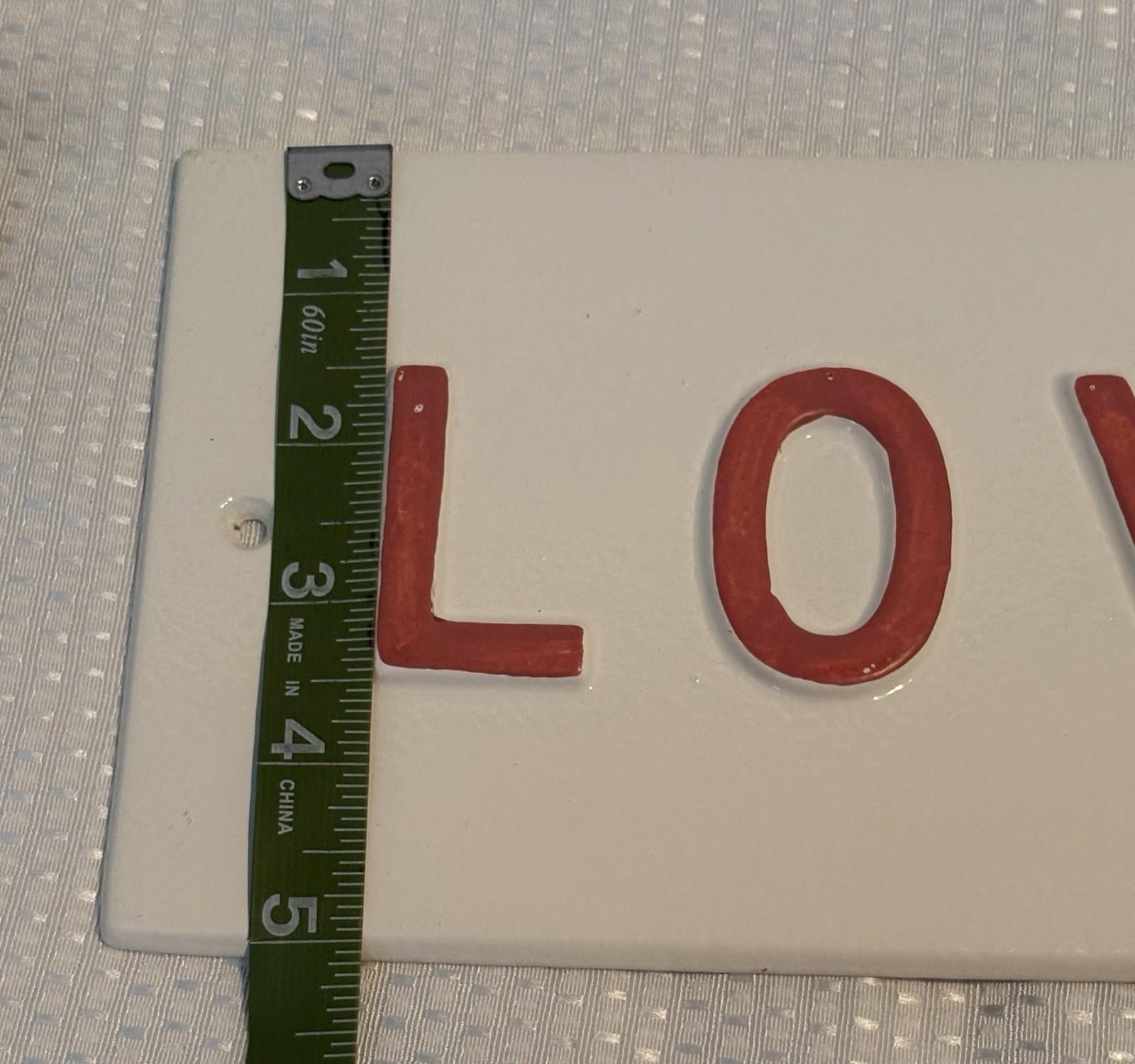 Hearth & Hand Magnolia LOVE Decor Plaque Pink & White