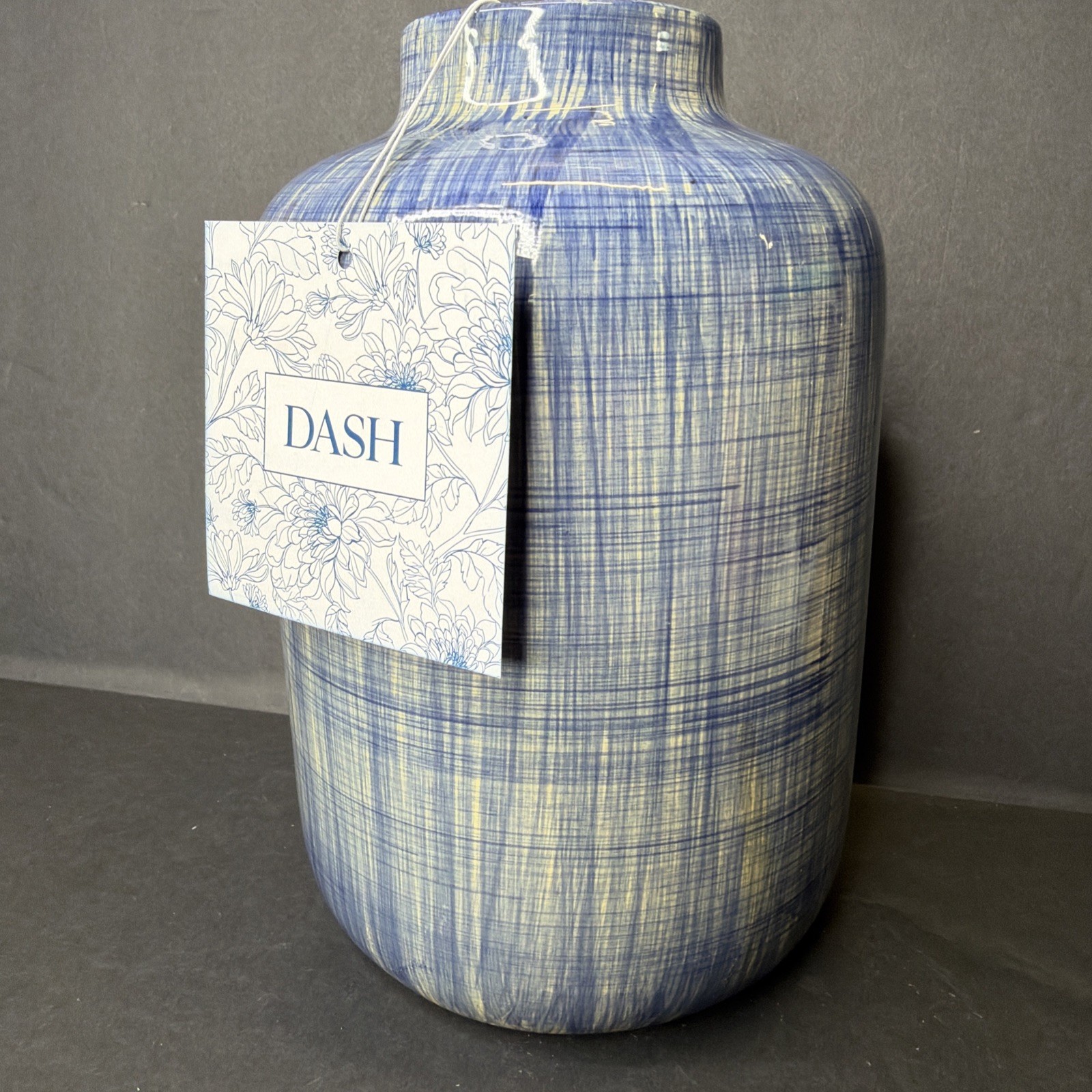 DASH Ceramic Vase Set Of 2 5.5in x 8in Blue