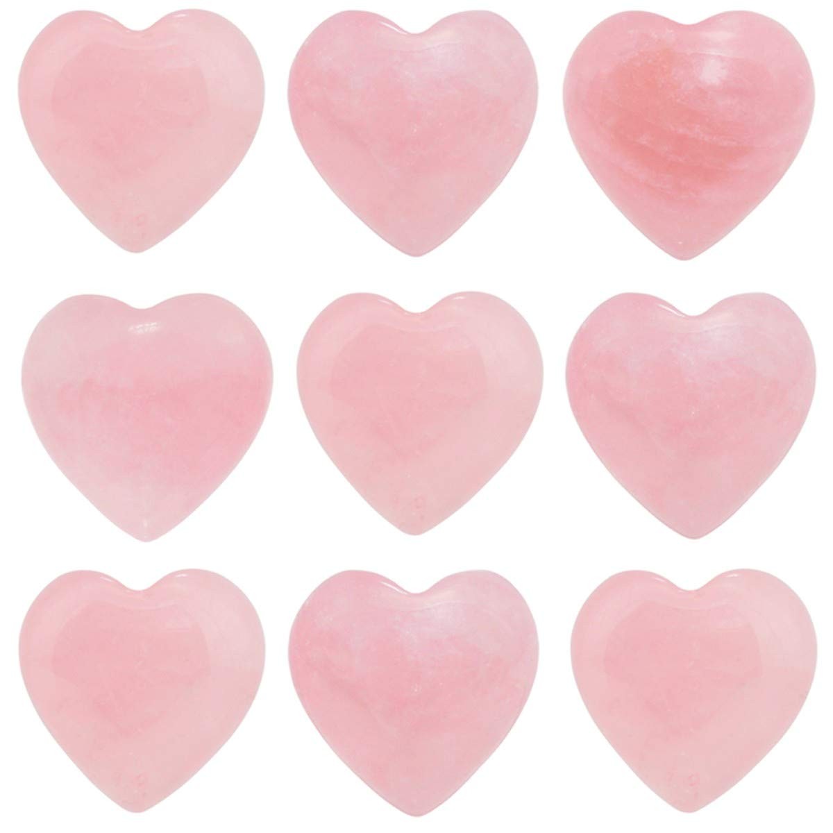 Tumbeelluwa Healing Stones Carved Heart Puff Love Crystal Chakra Worry Reiki