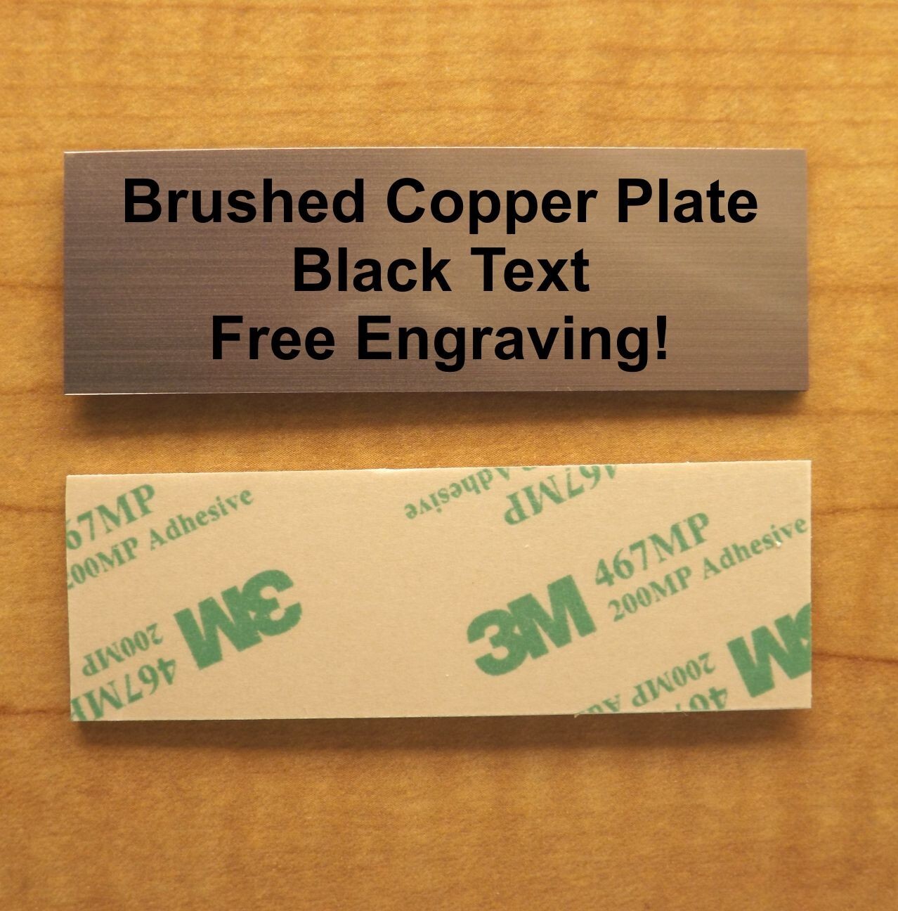 Custom Engraved 1×3 Gold Silver Copper Bronze Plate Nameplate Tag ID Plate