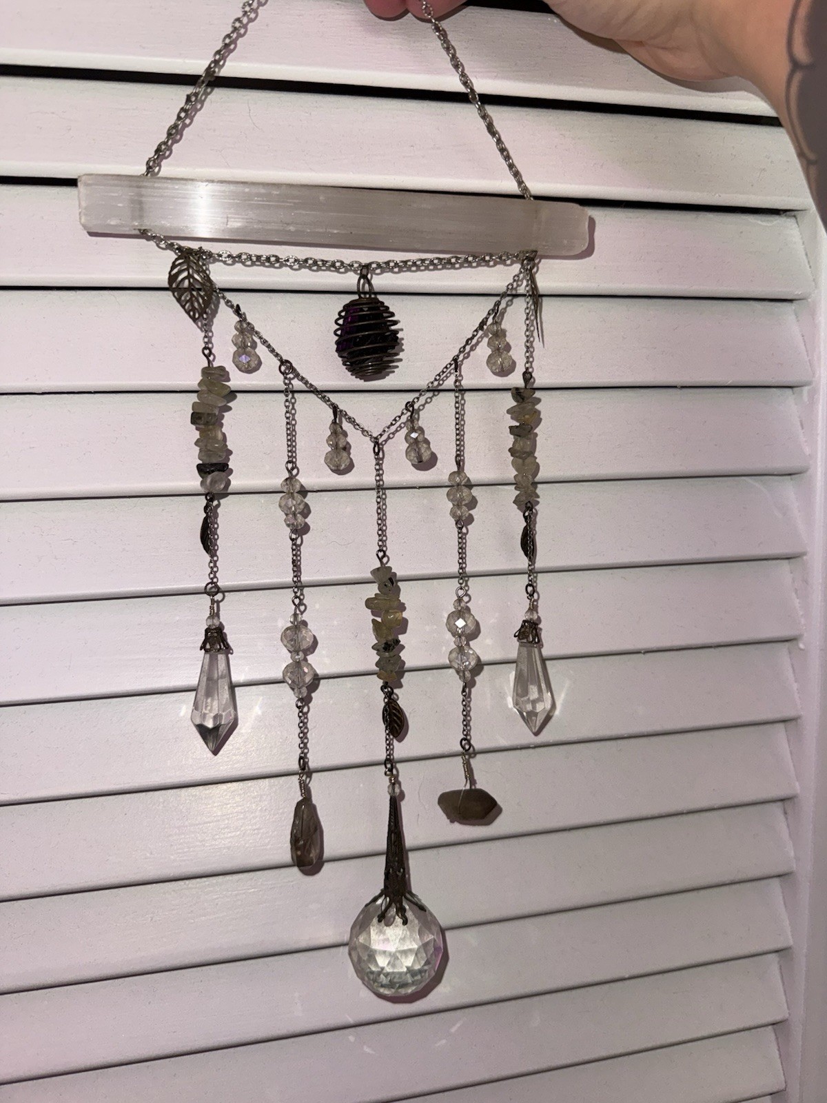 ☀️✨ Handmade crystal suncatcher with protective crystals