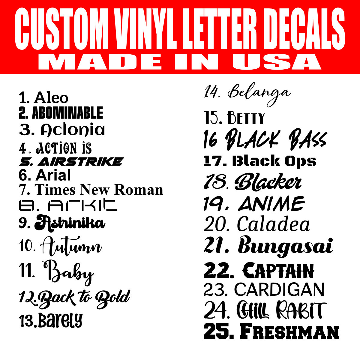 Personalized Custom Vinyl Lettering Decal Sticker Window Text Name Car Wall Door