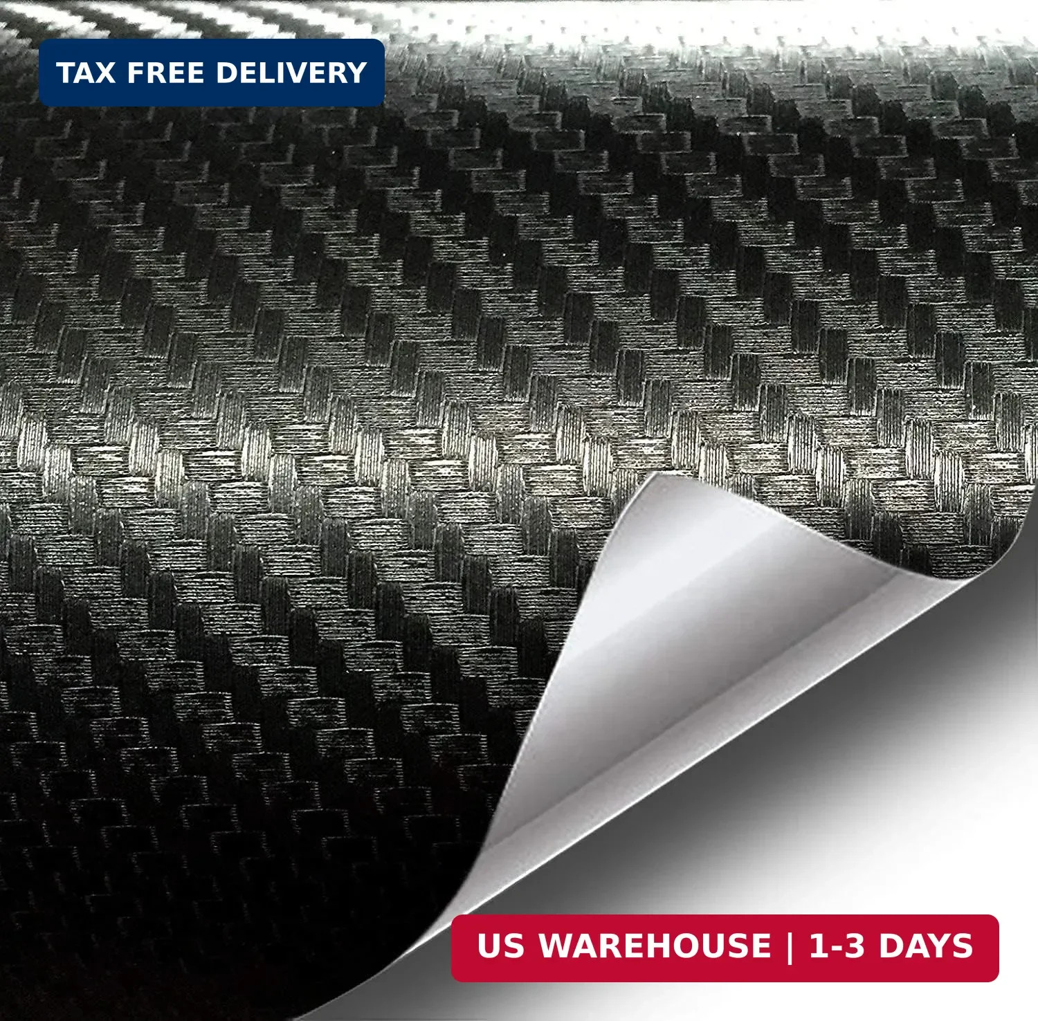 VViViD Black Carbon Fiber Air-Release Adhesive Vinyl Tape Roll (1/2 Inch x 20ft)