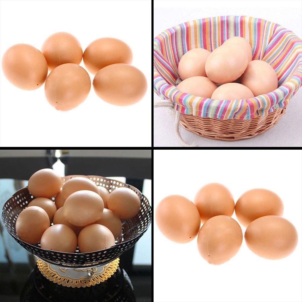 30× Liftlike Chicken Egg Plastic Fake Eggs 2&Prime; Fake Dummy Egg Hen Joke Prank US
