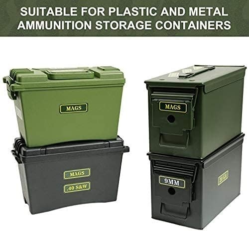 Aolamegs Ammo Can Vinyl Sticker Set Decal Label for Cans Cases Boxes .357 .223 .
