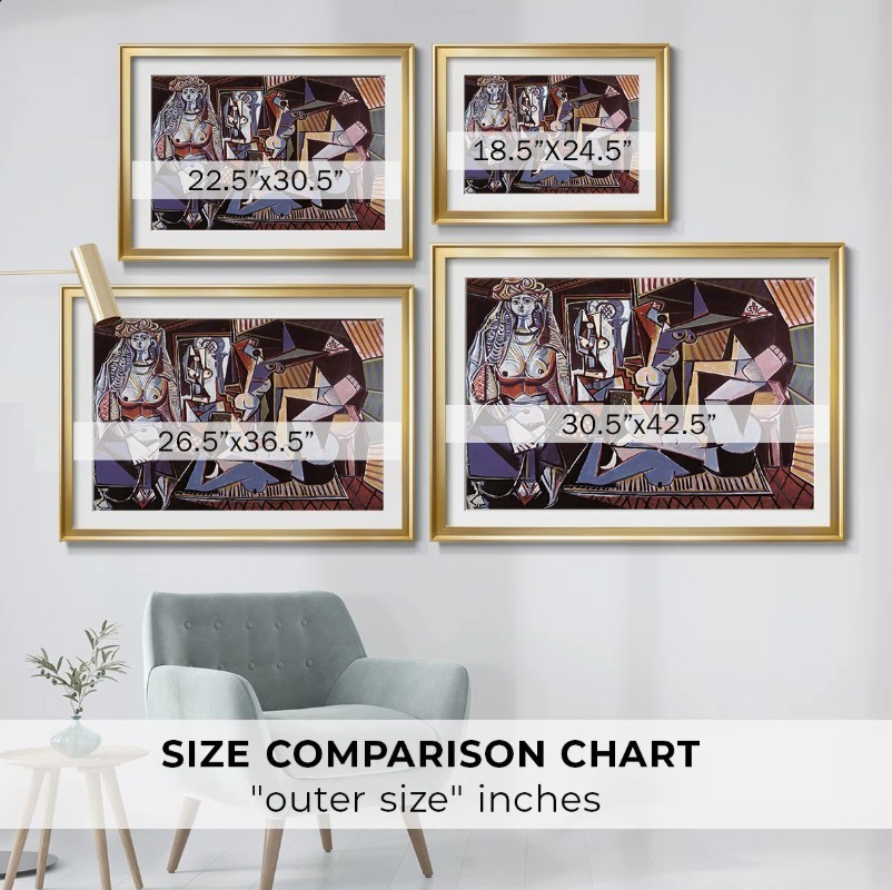 Pablo Picasso – Women of Algiers – Framed Canvas Wall Art Modern Home Decor