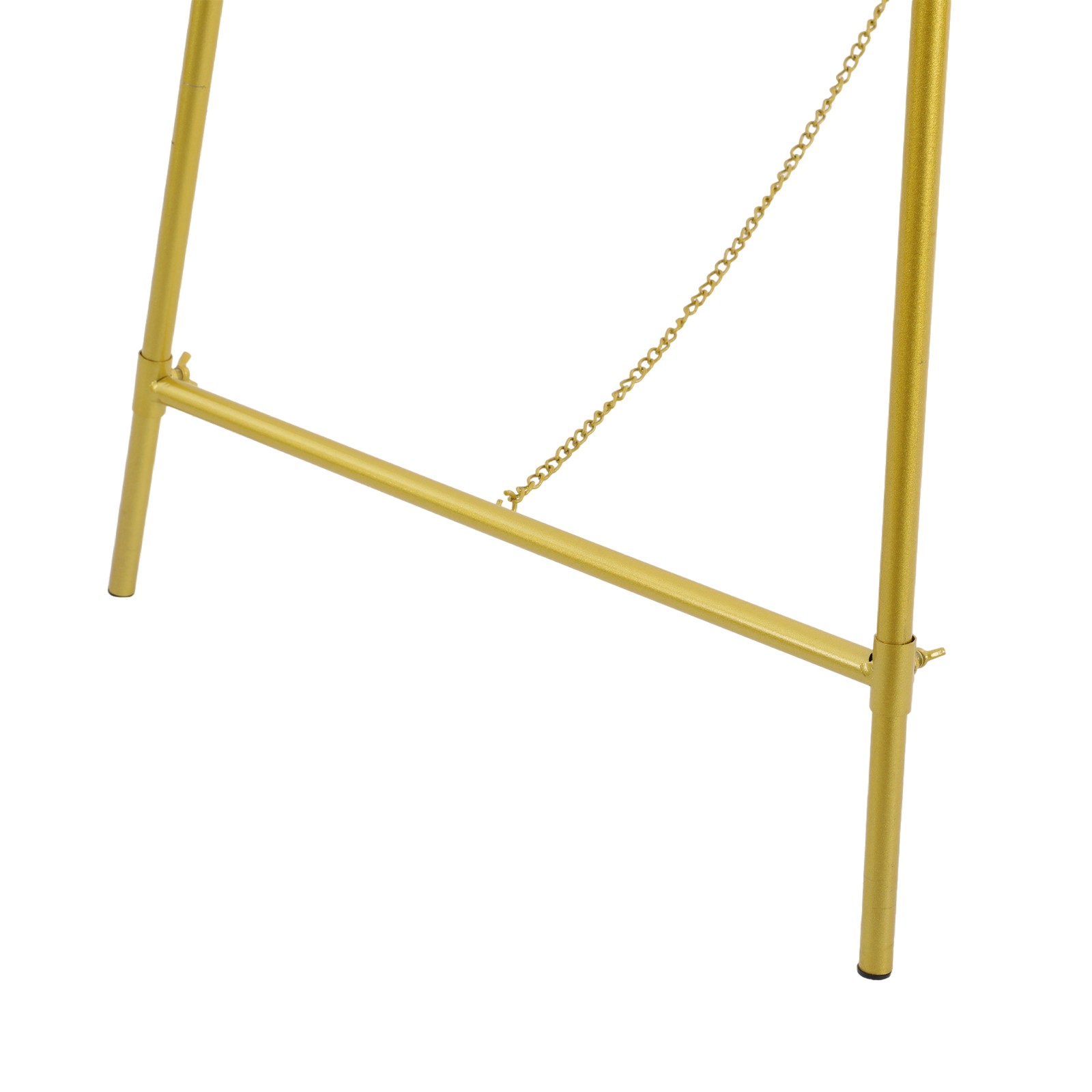 Gold Steel Triangular Floor Easel Stand 1.65m Adjustable Chain 60cm