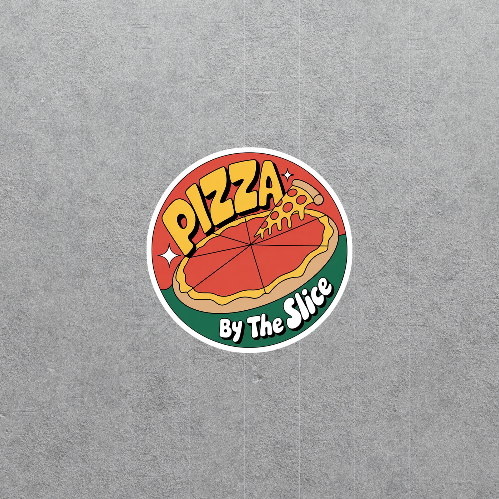 Pizza Lover Retro Vinyl Sticker for Laptops, Notebooks, Water Bottles #7069