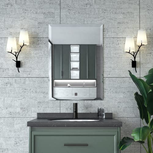 Beveled Mirror, Bathroom Mirrors for Wall 20&Prime; x 28&Prime;, Upgraded 28&Prime;L x 20&Prime;W