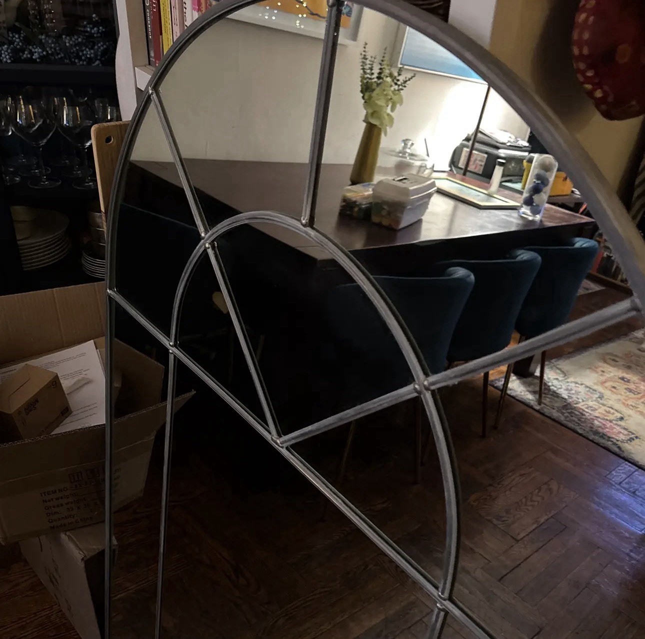 1970s Carol Canner for Carvers Guild &lsquo;Colonial Arch&rsquo; Design Wall Mirror