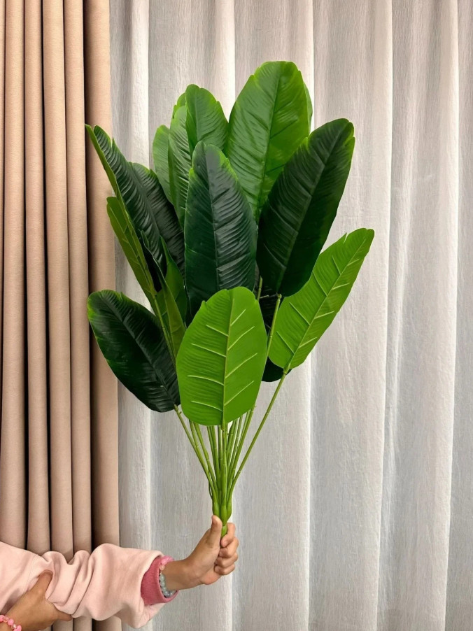 Leaves Artificial Plants Large Tropical Palm Tree Fake Banana Plants Leaves Real