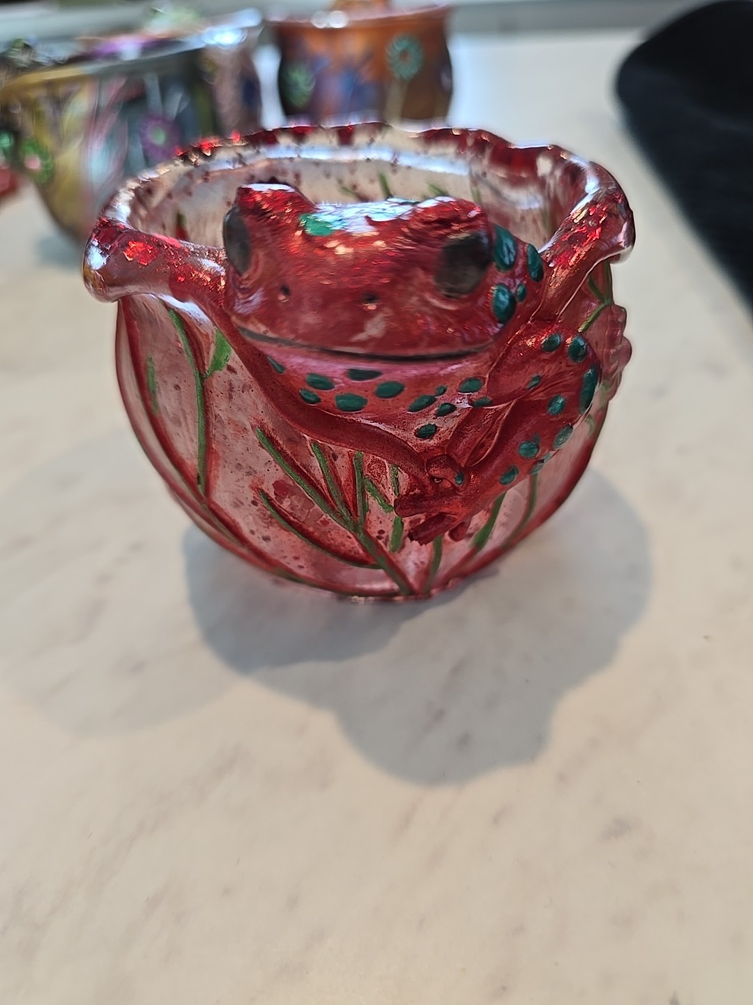 Handmade Resin Flower Pot Decoration Gift. 683