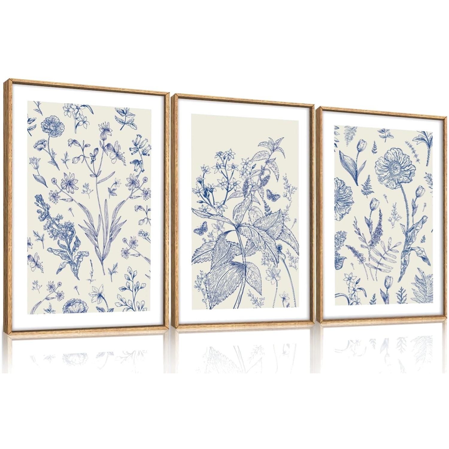 Contemporary Wildflower Canvas Wall Hanging
