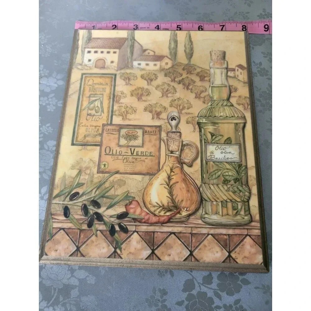 Flavors Of Tuscany Set Of 2 Art Decor 8&Prime; X 10&Prime; Art Plaque Pre-owned MultiColor
