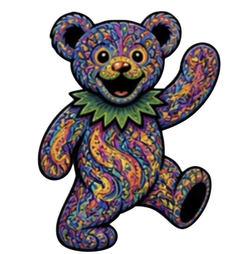 Sticker – Grateful Dead Dancing Jerry Bear 1960s Music Band Decal SYF Dead & Co