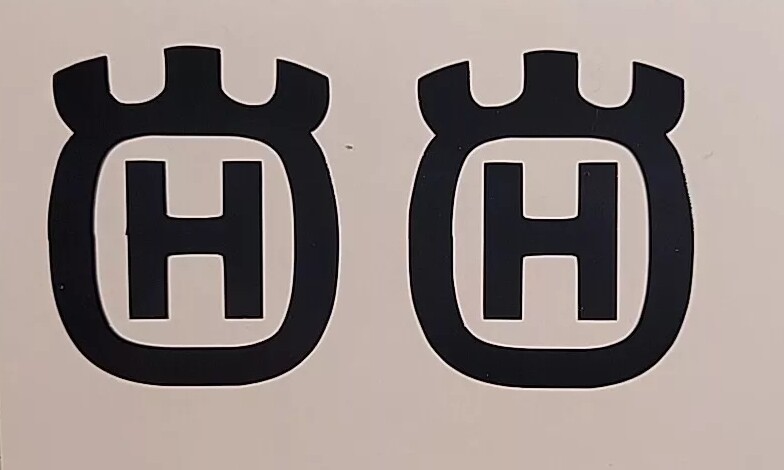 (2x) 1.5&Prime; Husqvarna Vinyl Decals Cars Trucks Windows Laptops Boards Glass Cups