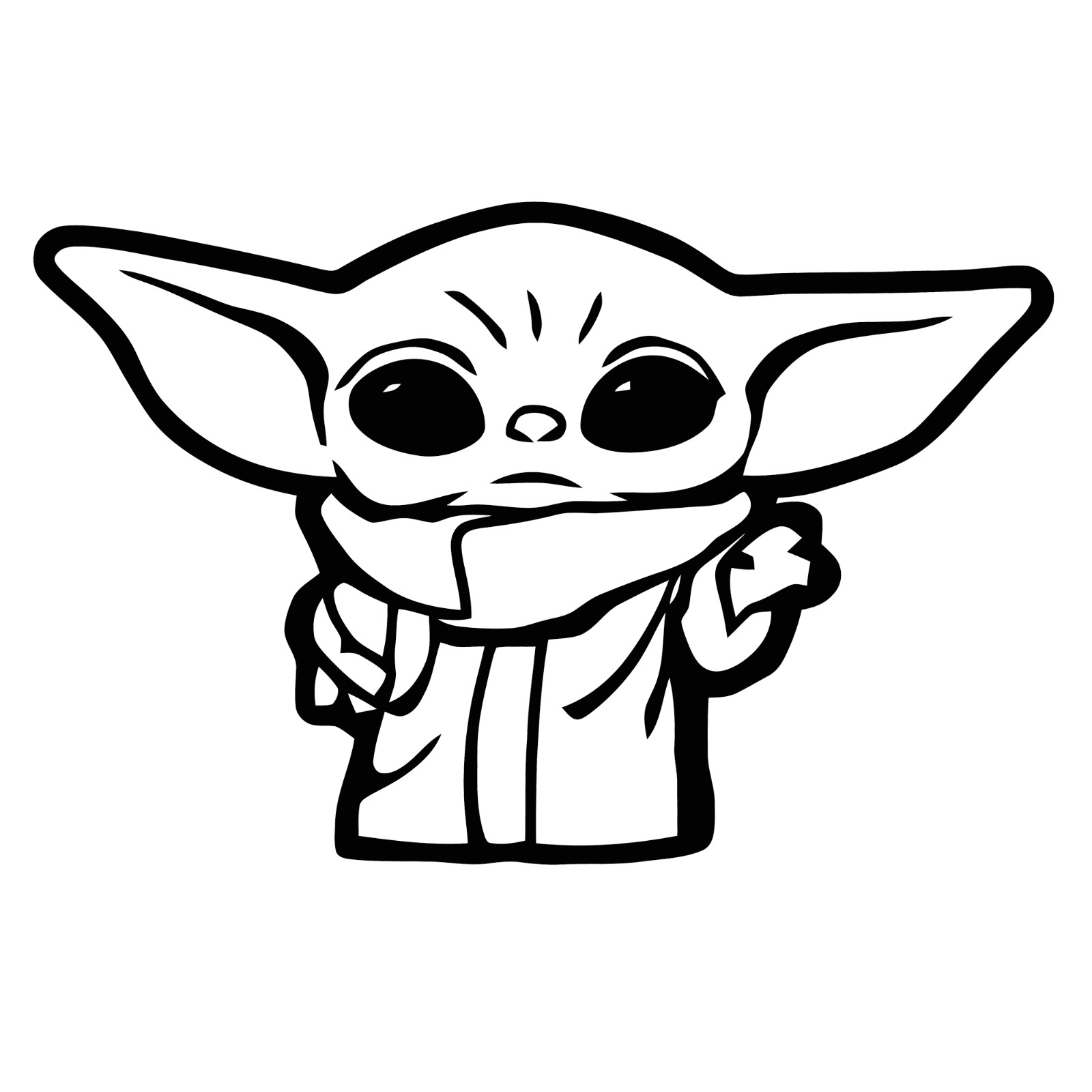 6&Prime; Grogu The Child Baby Yoda The Mandalorian Star Wars Vinyl Decal Sticker
