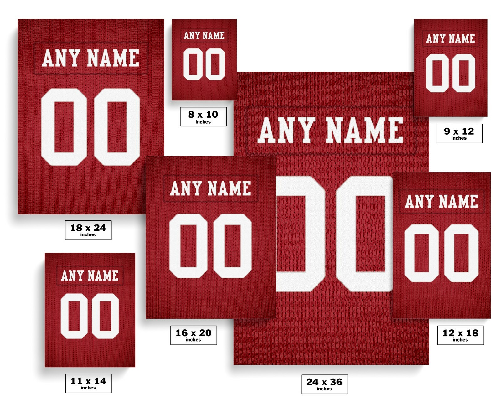 San Francisco 49ers Football Jersey Print – Personalized Any NAME & NUMBER