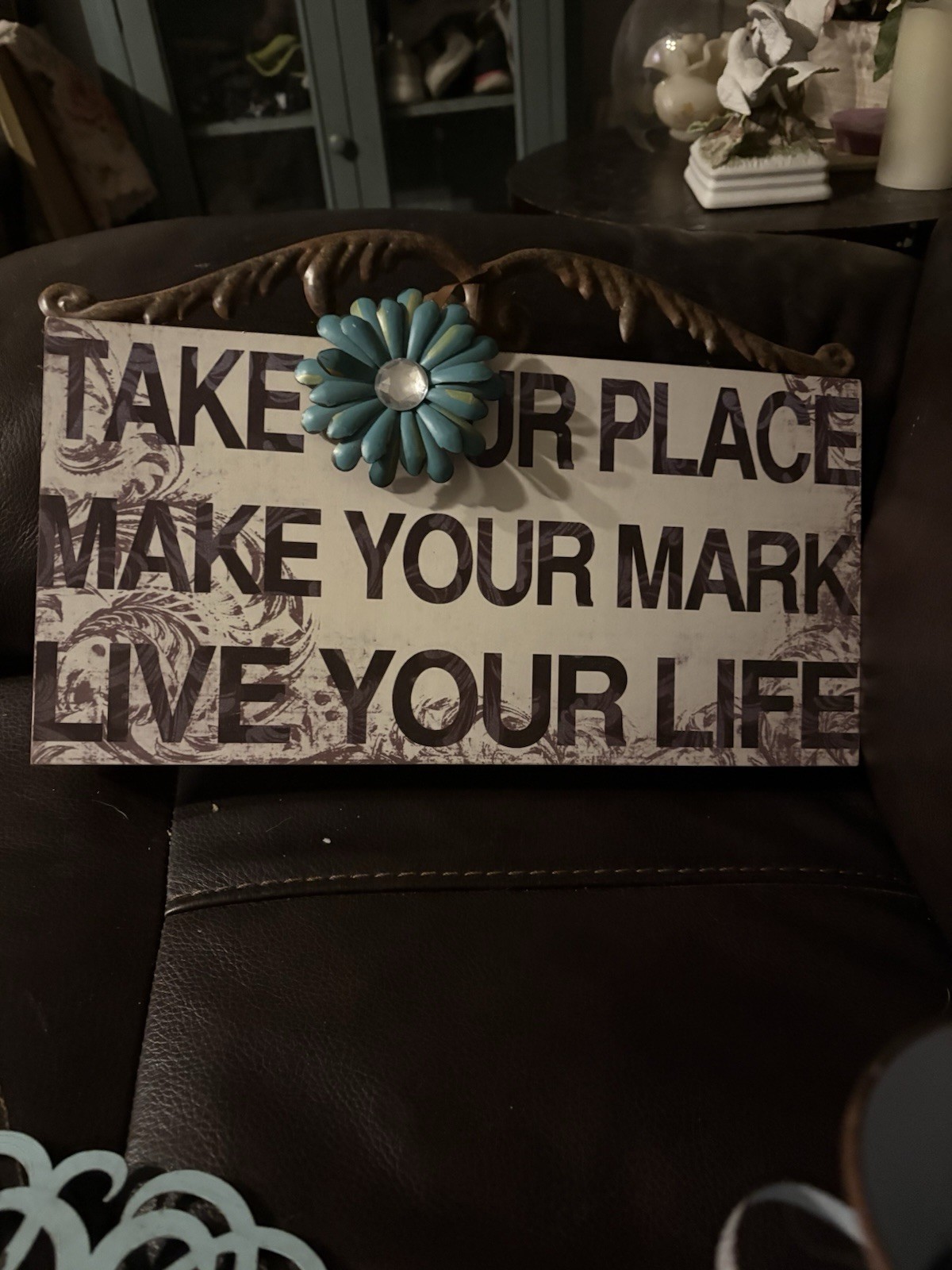 Rustic Inspirational Wall Hanging Sign plus 2other pieces