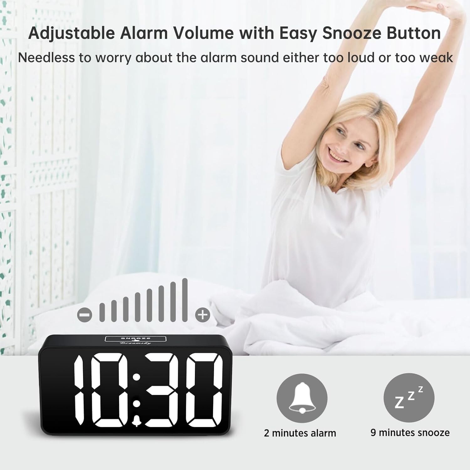 User-Friendly Small Digital Alarm Clock with Jumbo Numbers – Great for All Ages