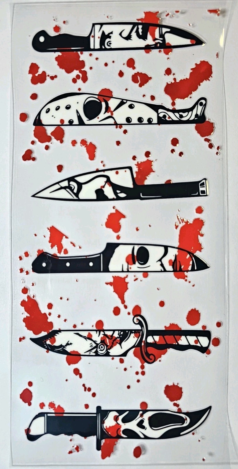 Horror UV DTF Transfer Sticker Wrap Tumbler UVDTF BUY 10+ GET COMBINED SHIPPING