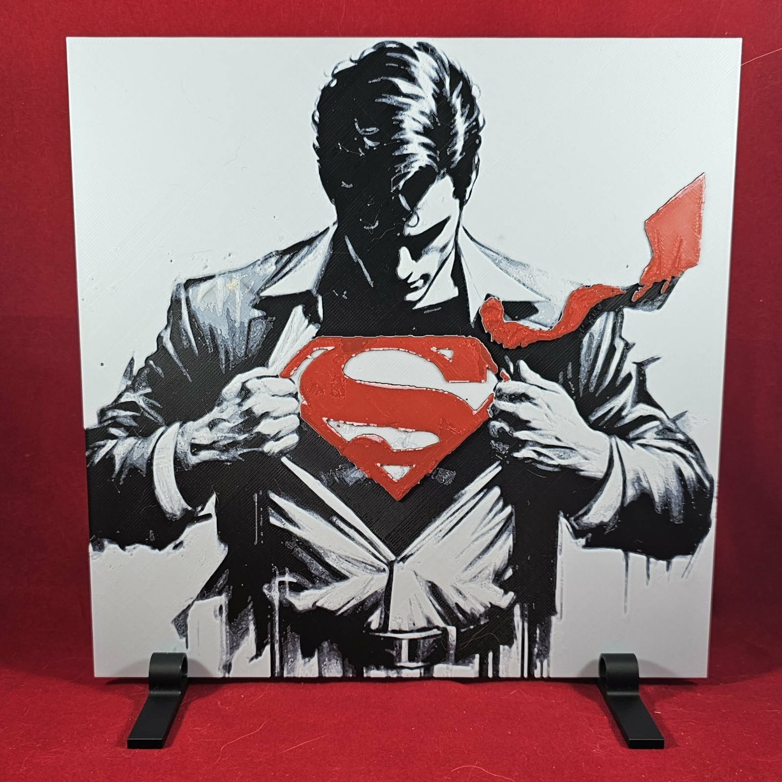 Hero Reveal 3D Wall Art 8×8 Comic Inspired Symbolic Super Character Decor