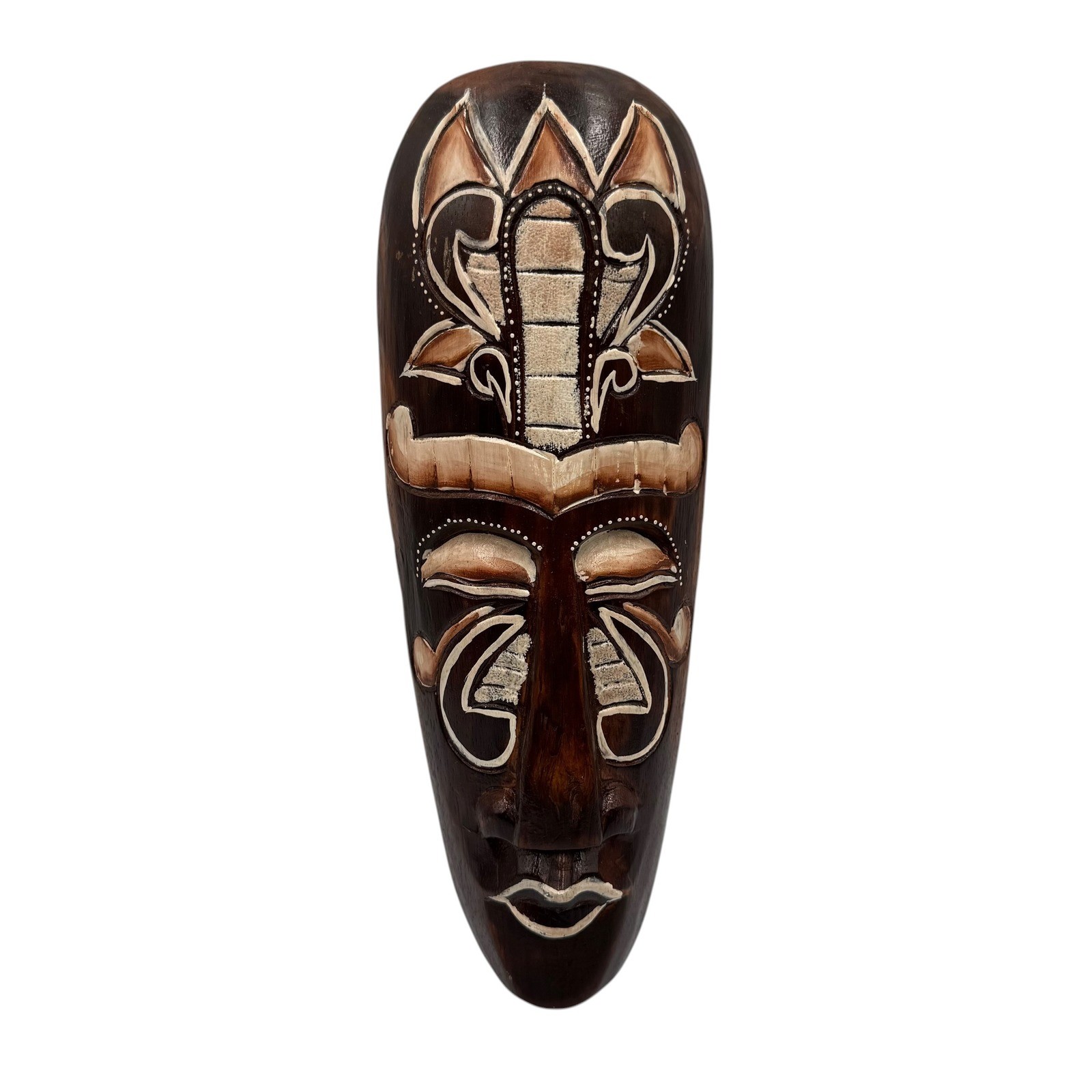 Wooden Mask African Style Wood Carved Tribal Wall Decor Art 12&Prime;