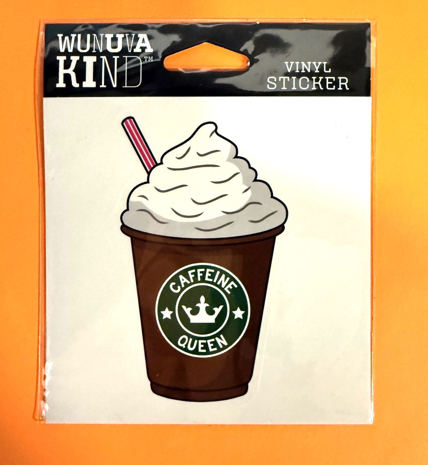 CAFFEINE QUEEN COFFEE STARBUCKS DIE CUT 4&Prime; VINYL DECAL STICKER FREE SHIP