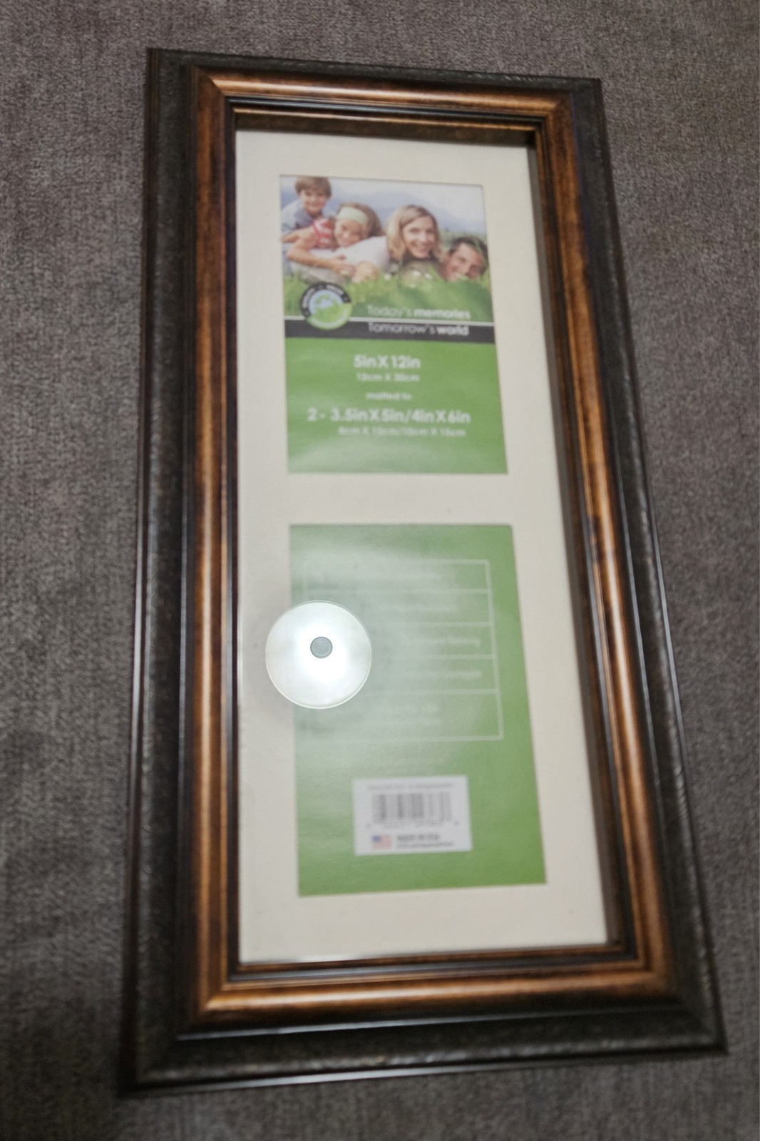 Picture Frame 5×12 Inches Matted to 3.5×5 and 4×6 Inches