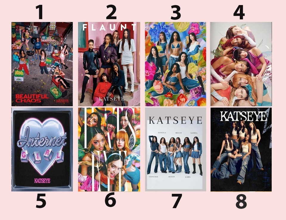 Katseye Beautiful Chaos Era Kpop Girl Group Poster
