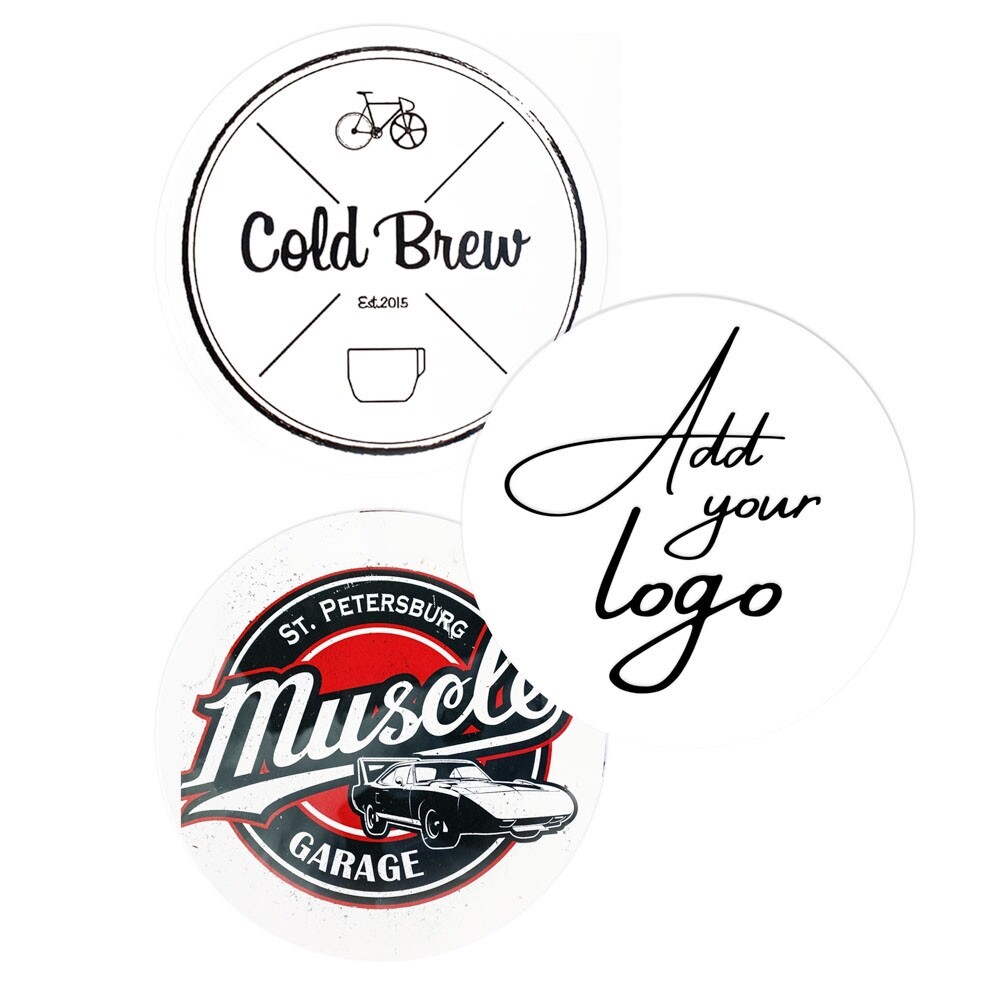 108 Pieces Matte White Custom Printed Stickers / Labels .75&Prime; x .75&Prime; Stickers