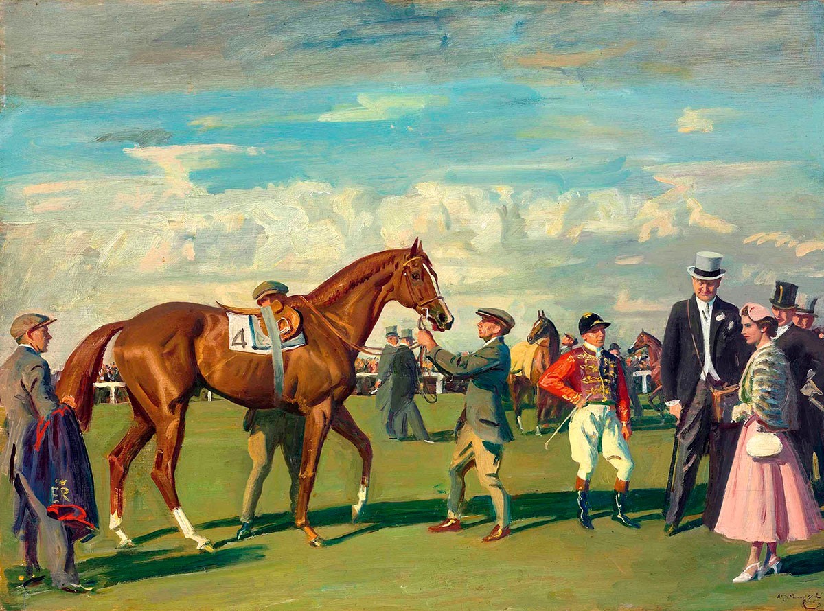 canvas art print giclée – poster pillow. the queen and aureole in the paddock