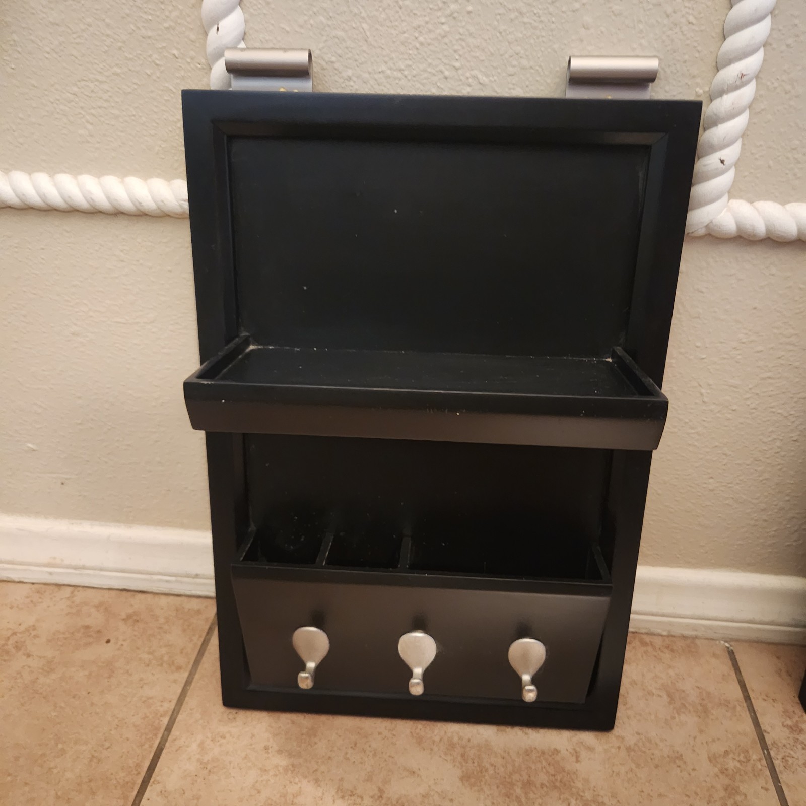 Pottery Barn Daily System Wall Organizer Key Organizer BLACK **READ**