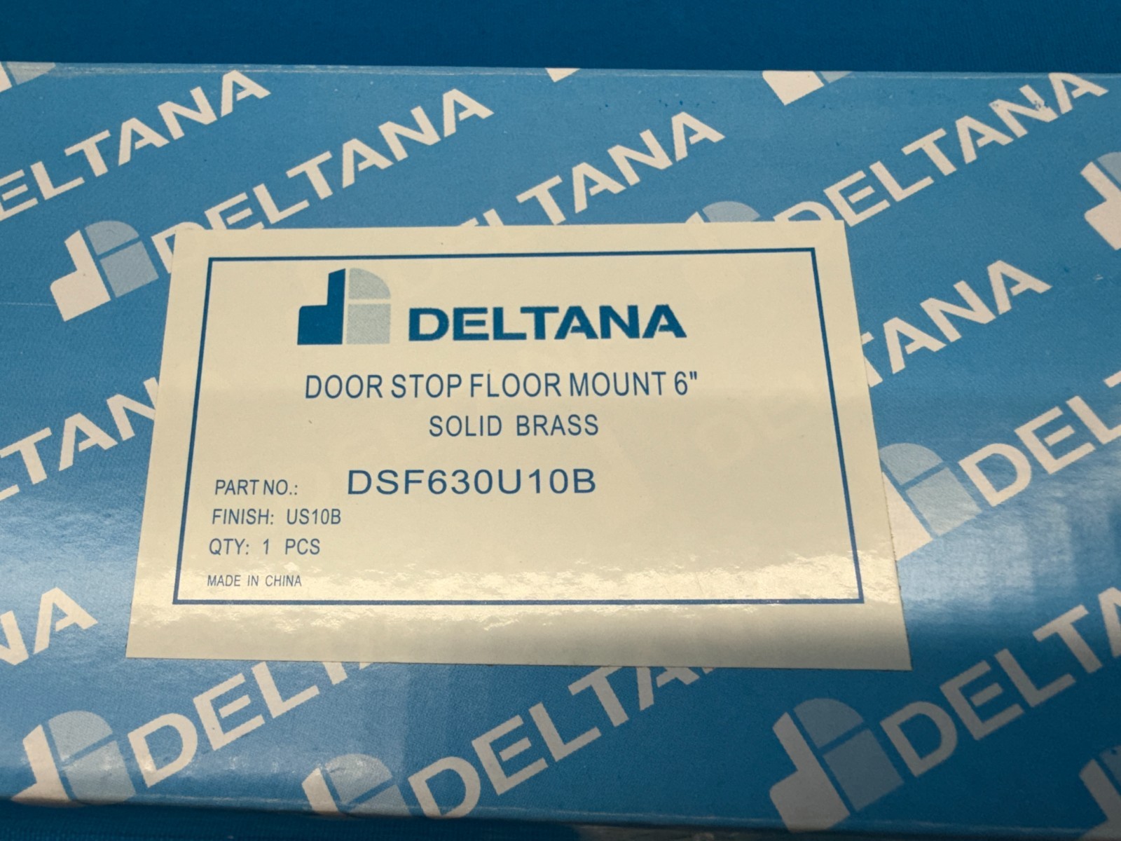 Deltana DSF630U10B 6&Prime; Solid Brass Heavy Duty Door Stop Floor Mount Bumper