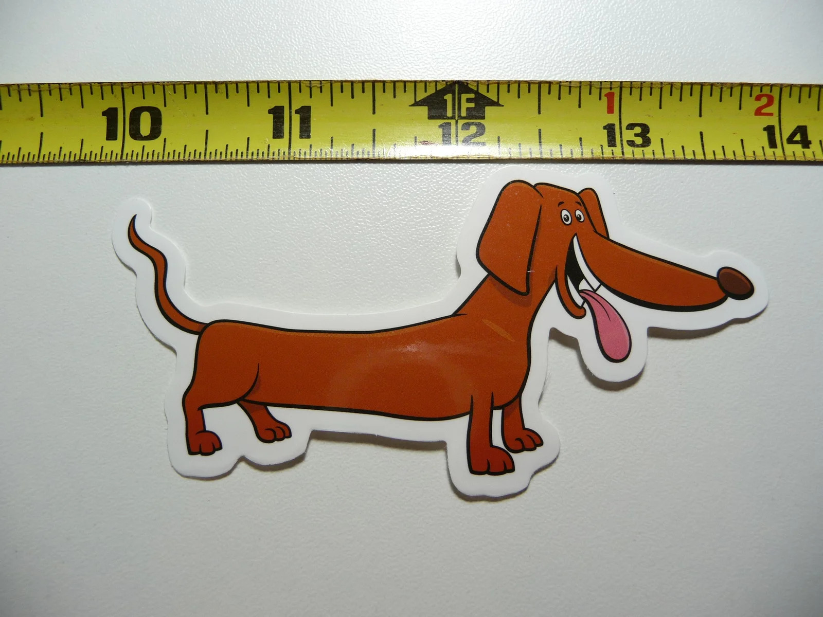 HAPPY GOOFY DACHSHUND SMALL STICKER DECAL DOG BREED PET BEST FRIEND LAPTOP
