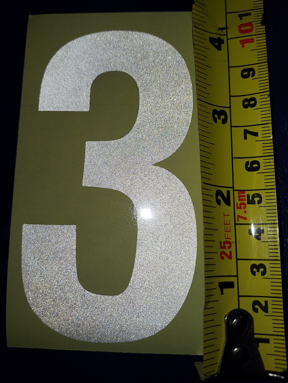 4&Prime; SUPER REFLECTIVE Address Sign Mailbox House Number vinyl sticker BOAT – TRUCK