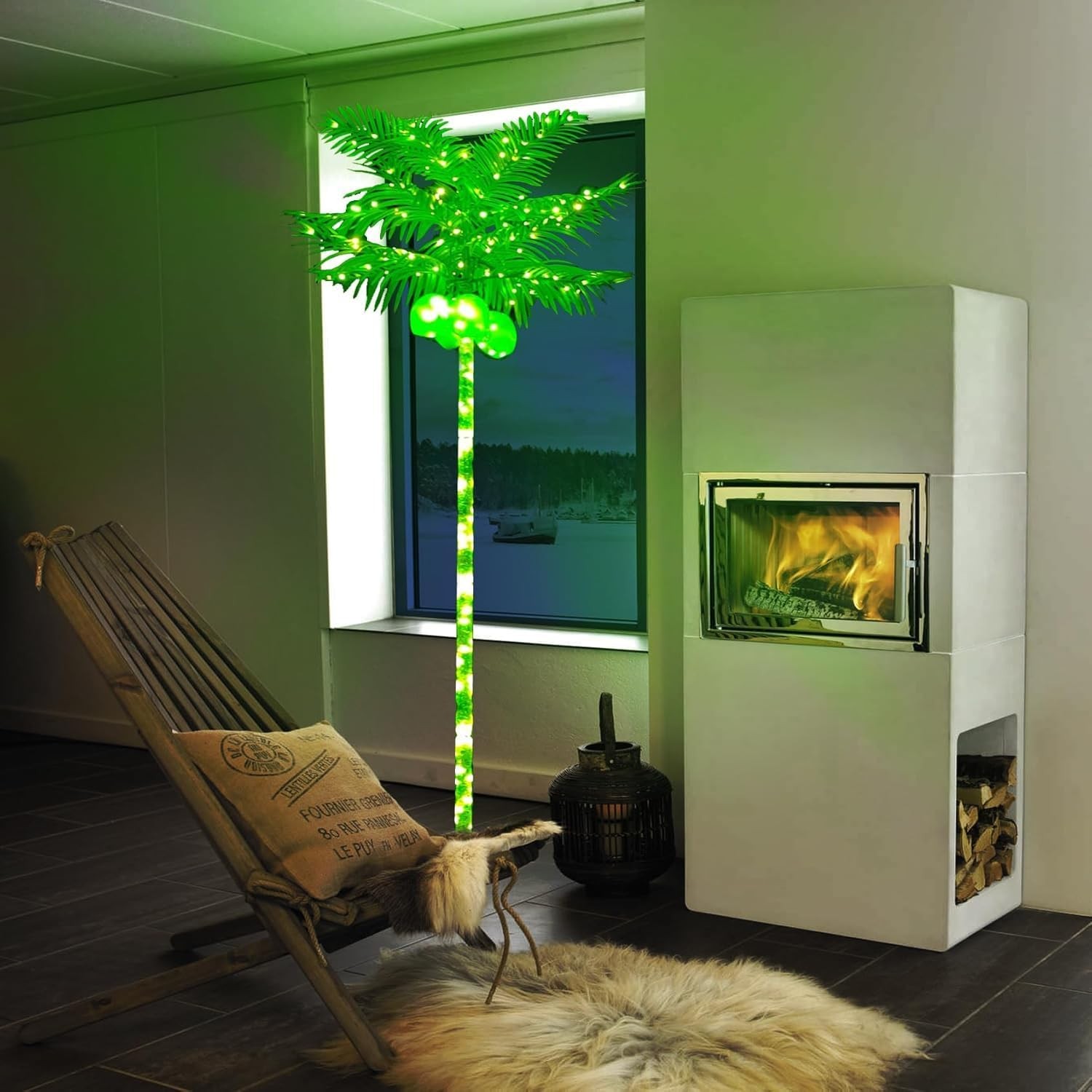9.5ft Artificial Palm Tree with 305 LEDs